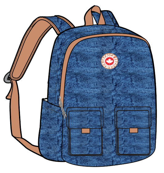 Denim Kids Backpack With Washout Effect