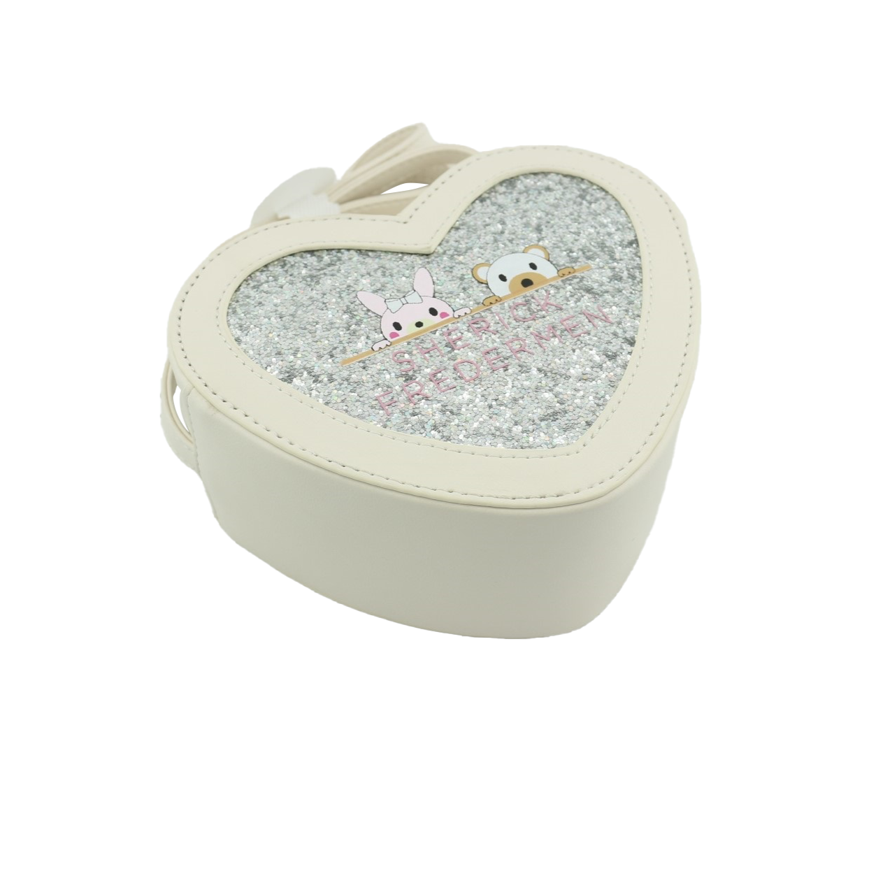 3D Heart-Shaped Giltter Crossbag
