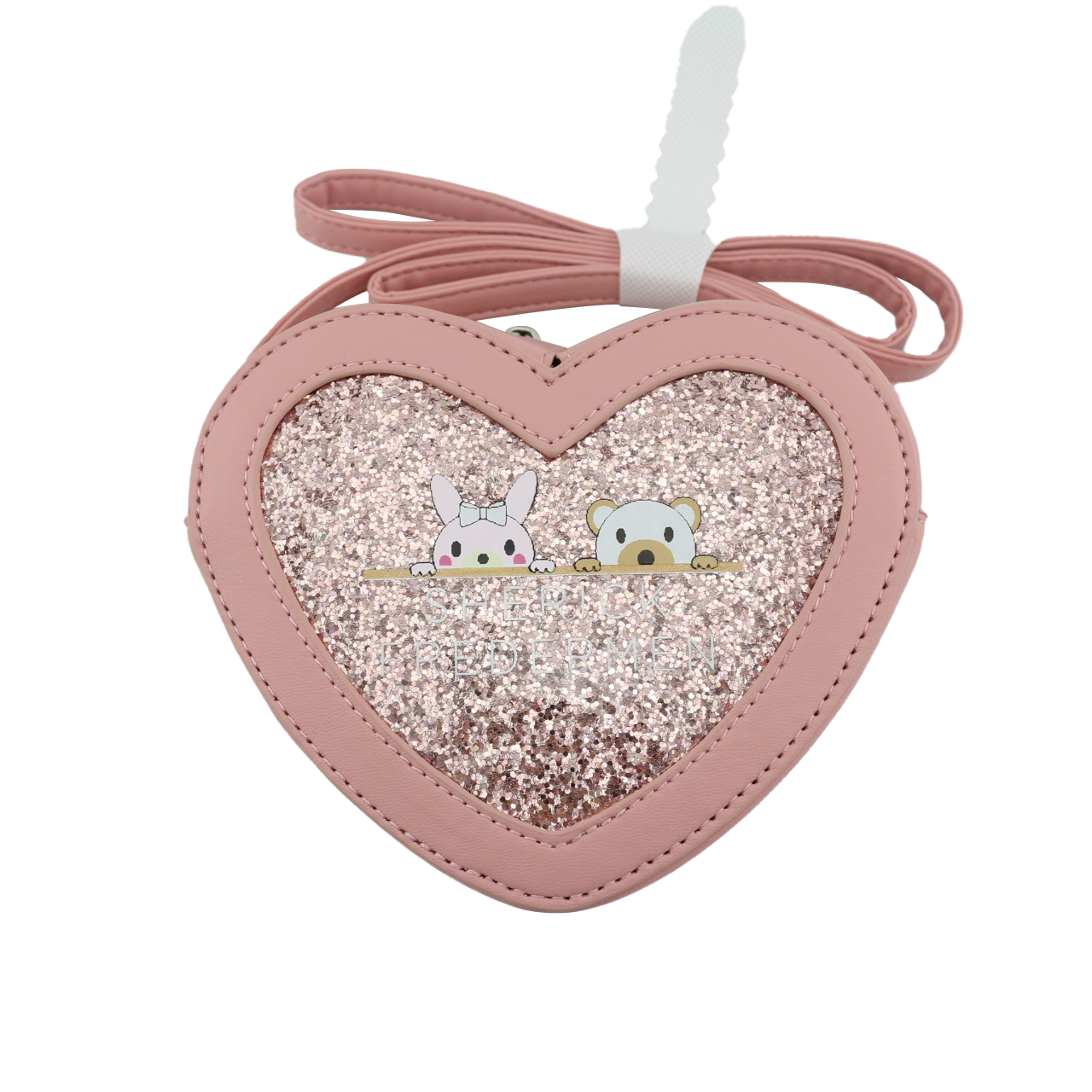 3D Heart-Shaped Giltter Crossbag