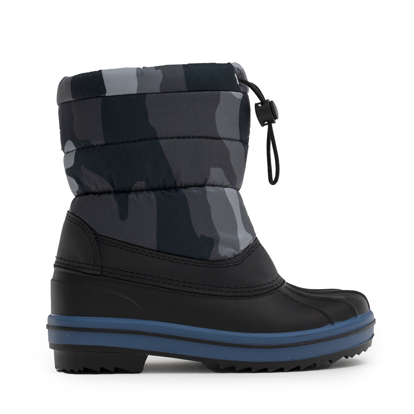 Water Repellent Winter Boot- Navy x Grey Print(Camou)