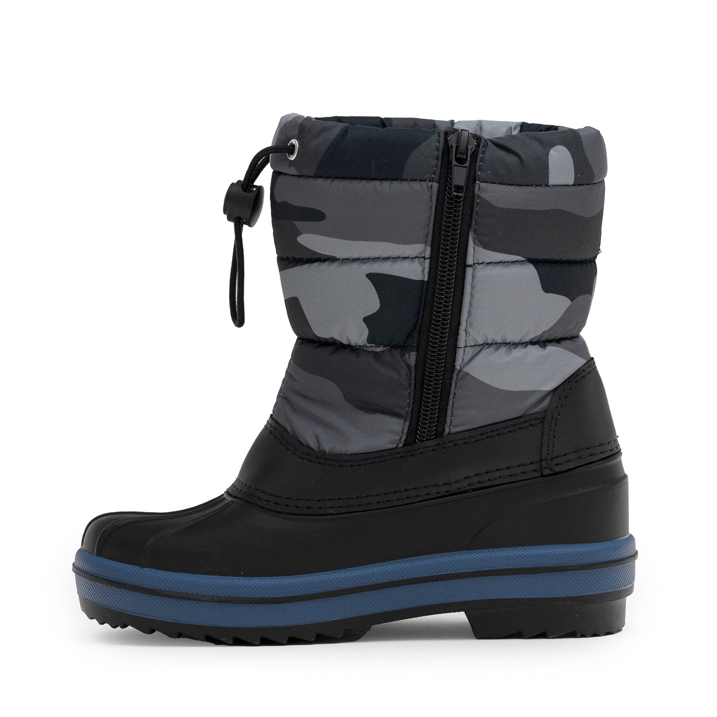 Water Repellent Winter Boot- Navy x Grey Print(Camou)