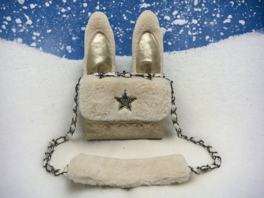 Recycle PU bunny crossbody bag