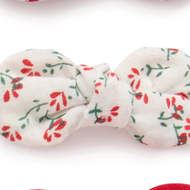 Red Element Round Knot Bow Hair Clip