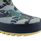 Dino Adventure Rainboots with Neon Yellow Sole