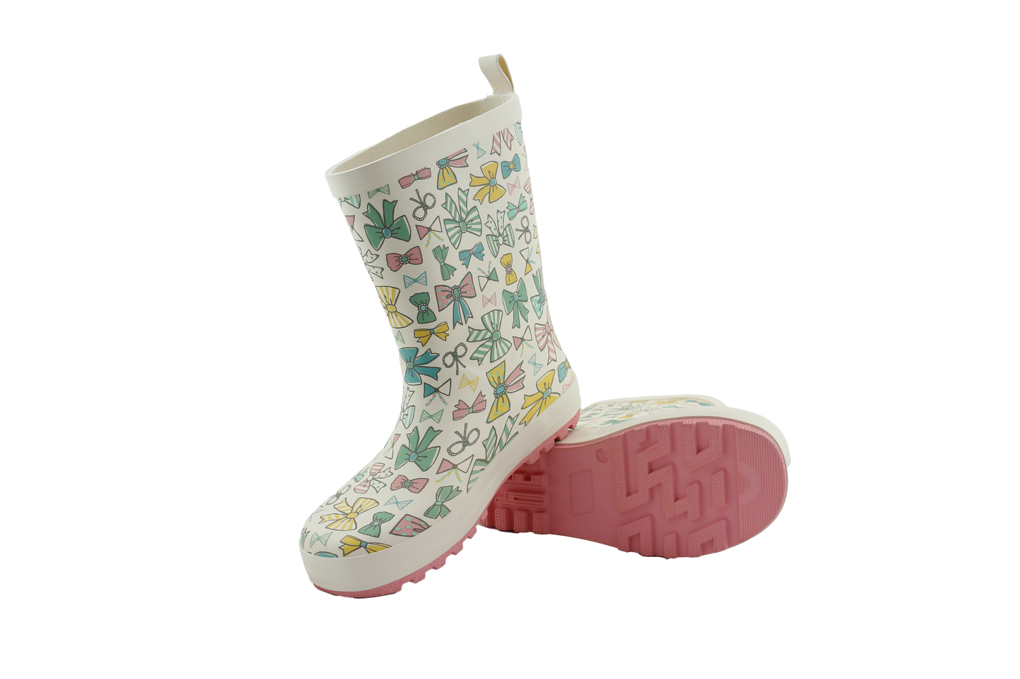 Little Bow Waterproof Rain  Boot- CREAM