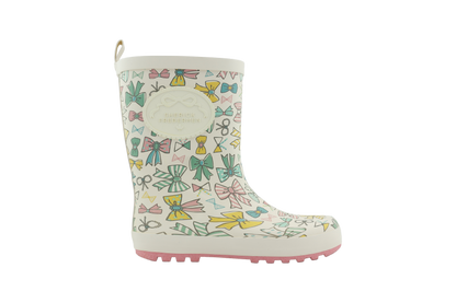 Little Bow Waterproof Rain  Boot- CREAM