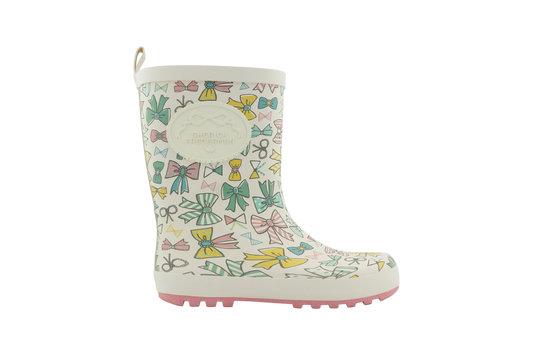 Little Bow Waterproof Rain  Boot- CREAM