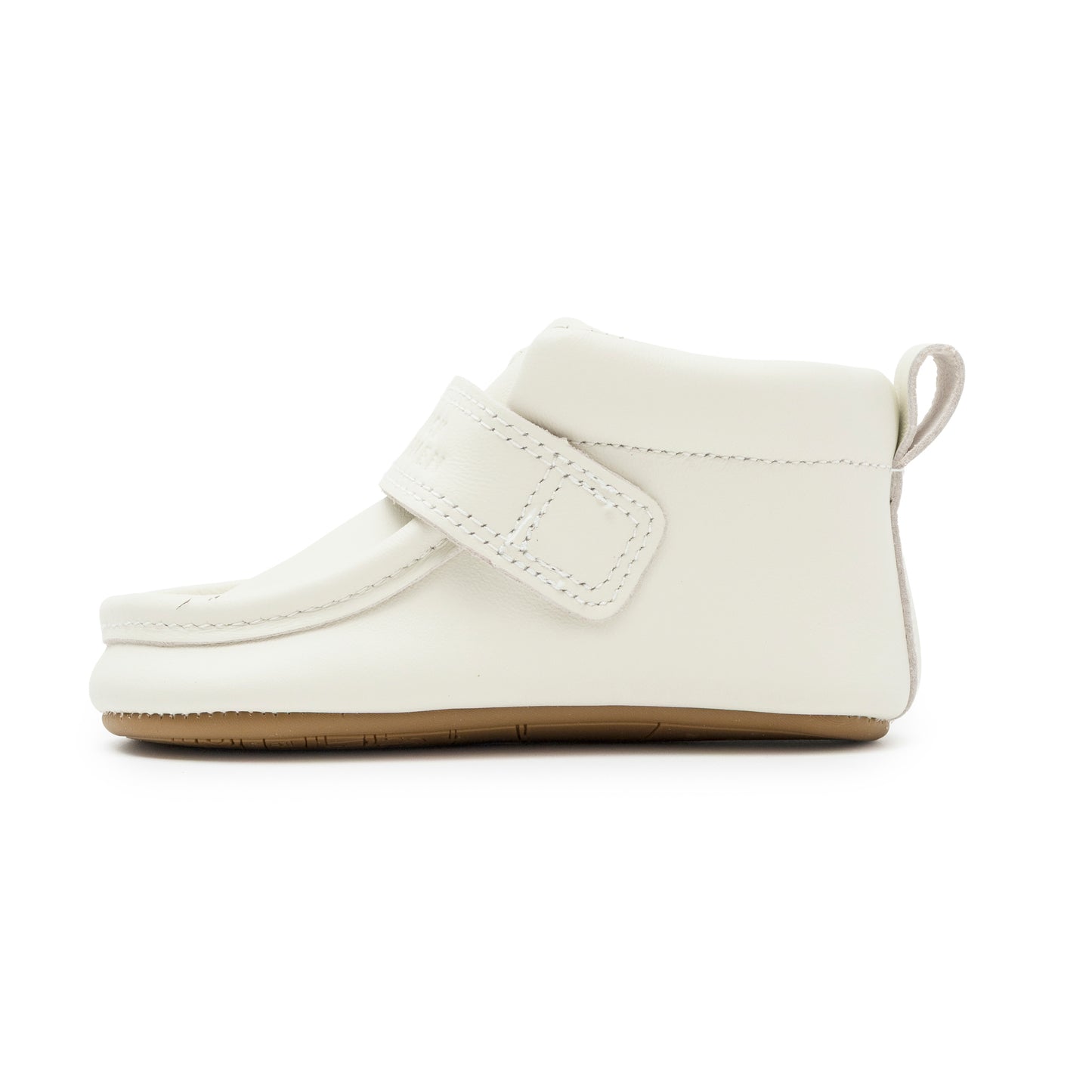 White Baby Wallabee Chukka Bootie with Velcro