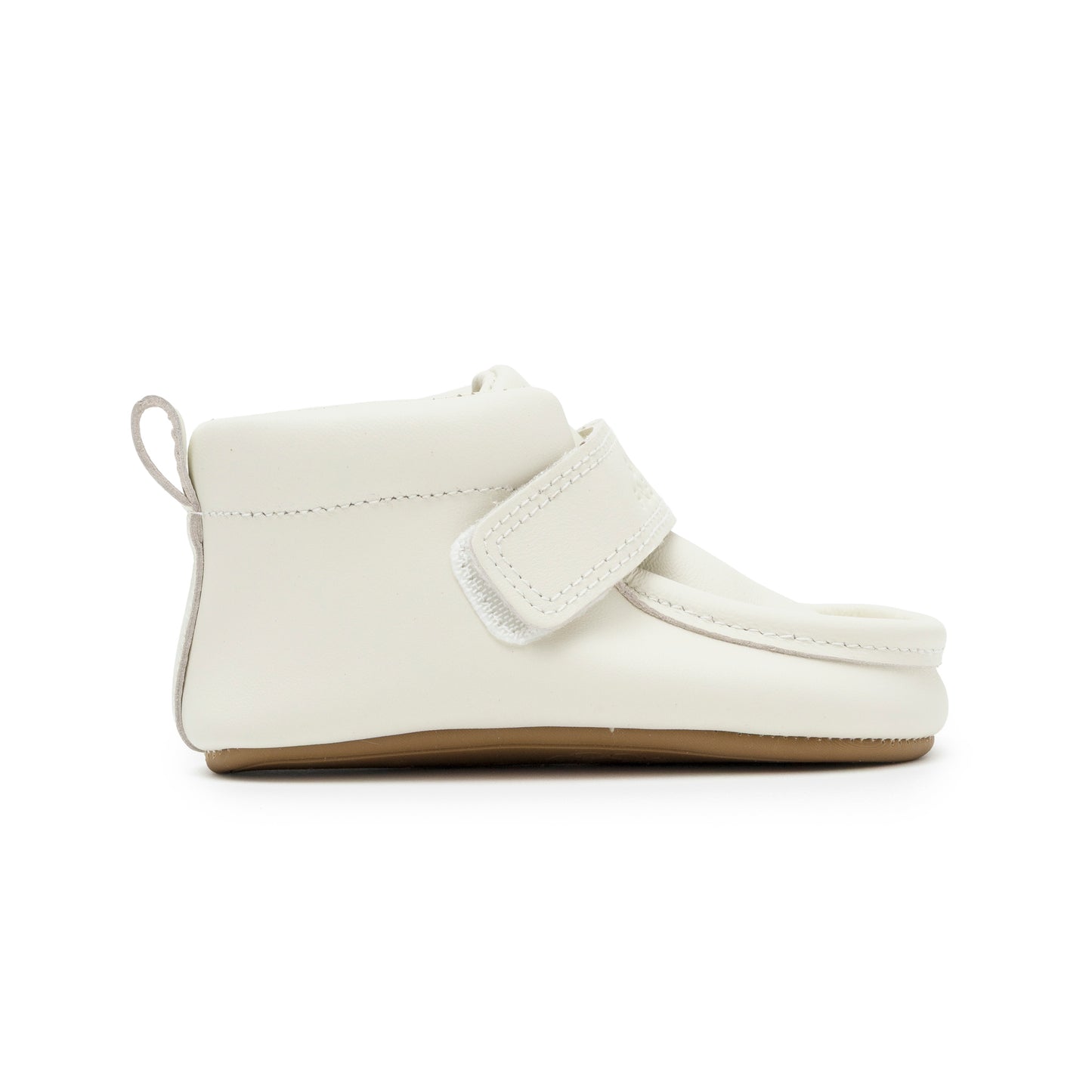 White Baby Wallabee Chukka Bootie with Velcro