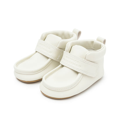 White Baby Wallabee Chukka Bootie with Velcro