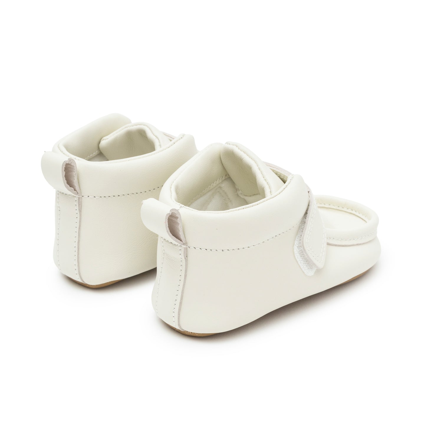 White Baby Wallabee Chukka Bootie with Velcro
