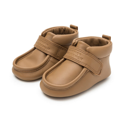 Tan Baby Wallabee Chukka Bootie with Velcro