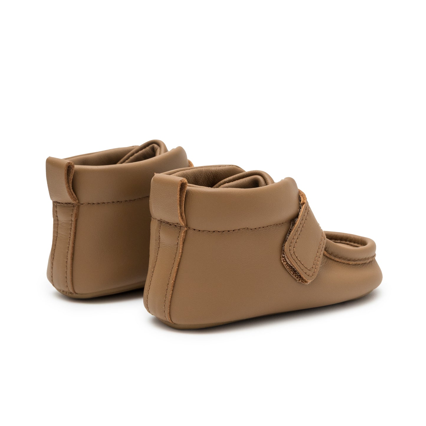 Tan Baby Wallabee Chukka Bootie with Velcro