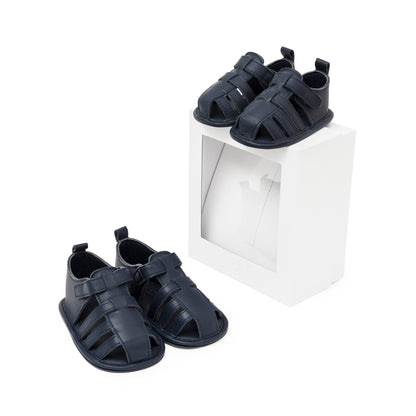 Lamb Leather Fishermen Sandal (Midnight Navy)