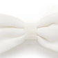 White Linen Bow Hair Clip